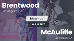 Matchup: Brentwood High vs. McAuliffe  2017