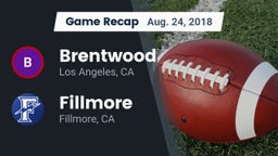Recap: Brentwood  vs. Fillmore  2018