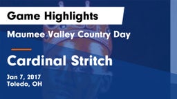Maumee Valley Country Day  vs Cardinal Stritch  Game Highlights - Jan 7, 2017