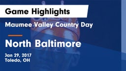 Maumee Valley Country Day  vs North Baltimore  Game Highlights - Jan 29, 2017