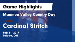 Maumee Valley Country Day  vs Cardinal Stritch  Game Highlights - Feb 11, 2017