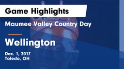 Maumee Valley Country Day  vs Wellington  Game Highlights - Dec. 1, 2017