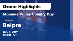 Maumee Valley Country Day  vs Belpre  Game Highlights - Jan. 1, 2019