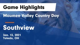 Maumee Valley Country Day  vs Southview  Game Highlights - Jan. 13, 2021