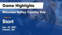Maumee Valley Country Day  vs Start  Game Highlights - Jan. 23, 2021
