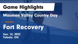 Maumee Valley Country Day  vs Fort Recovery  Game Highlights - Jan. 14, 2023