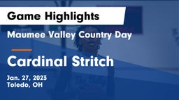 Maumee Valley Country Day  vs Cardinal Stritch  Game Highlights - Jan. 27, 2023