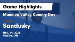 Maumee Valley Country Day  vs Sandusky  Game Highlights - Nov. 14, 2023