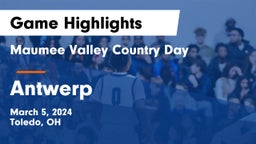 Maumee Valley Country Day  vs Antwerp  Game Highlights - March 5, 2024