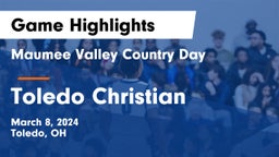 Maumee Valley Country Day  vs Toledo Christian  Game Highlights - March 8, 2024