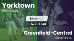 Matchup: Yorktown  vs. Greenfield-Central  2017