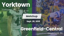 Matchup: Yorktown  vs. Greenfield-Central  2018