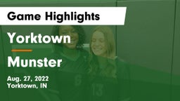 Yorktown  vs Munster  Game Highlights - Aug. 27, 2022