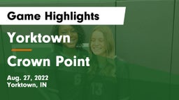 Yorktown  vs Crown Point  Game Highlights - Aug. 27, 2022