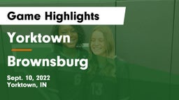Yorktown  vs Brownsburg  Game Highlights - Sept. 10, 2022