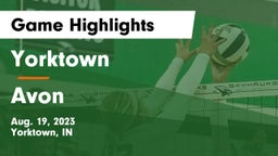 Yorktown  vs Avon  Game Highlights - Aug. 19, 2023
