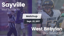 Matchup: Sayville vs. West Babylon  2017