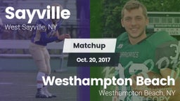 Matchup: Sayville vs. Westhampton Beach  2017