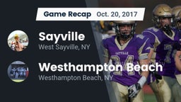 Recap: Sayville  vs. Westhampton Beach  2017