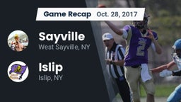 Recap: Sayville  vs. Islip  2017