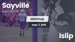 Matchup: Sayville vs. Islip 2018