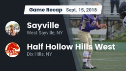 Recap: Sayville  vs. Half Hollow Hills West  2018