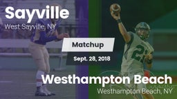 Matchup: Sayville vs. Westhampton Beach  2018