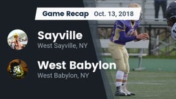 Recap: Sayville  vs. West Babylon  2018