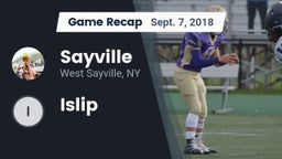 Recap: Sayville  vs. Islip 2018