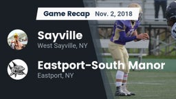 Recap: Sayville  vs. Eastport-South Manor  2018
