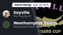 Recap: Sayville  vs. Westhampton Beach  2019