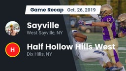 Recap: Sayville  vs. Half Hollow Hills West  2019