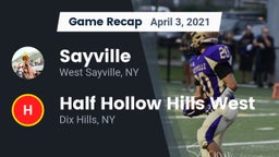 Recap: Sayville  vs. Half Hollow Hills West  2021