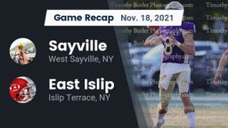 Recap: Sayville  vs. East Islip  2021