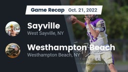Recap: Sayville  vs. Westhampton Beach  2022
