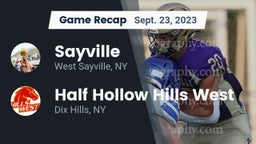 Recap: Sayville  vs. Half Hollow Hills West  2023