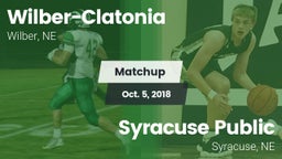 Matchup: Wilber-Clatonia vs. Syracuse Public  2018