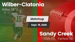 Matchup: Wilber-Clatonia vs. Sandy Creek  2020