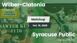 Matchup: Wilber-Clatonia vs. Syracuse Public  2020