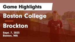 Boston College  vs Brockton  Game Highlights - Sept. 7, 2023