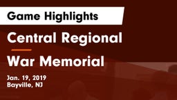 Central Regional  vs War Memorial Game Highlights - Jan. 19, 2019