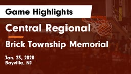 Central Regional  vs Brick Township Memorial  Game Highlights - Jan. 23, 2020