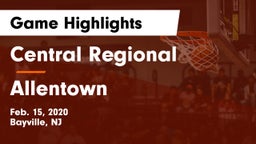 Central Regional  vs Allentown  Game Highlights - Feb. 15, 2020