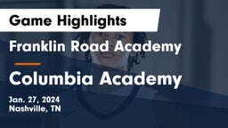 Franklin Road Academy vs Columbia Academy  Game Highlights - Jan. 27, 2024
