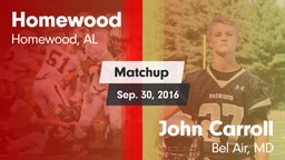 Matchup: Homewood  vs. John Carroll  2016