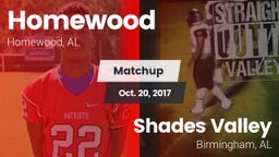 Matchup: Homewood  vs. Shades Valley  2017