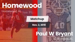 Matchup: Homewood  vs. Paul W Bryant  2018