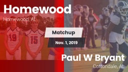 Matchup: Homewood  vs. Paul W Bryant  2019
