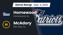 Recap: Homewood  vs. McAdory  2020