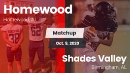 Matchup: Homewood  vs. Shades Valley  2020